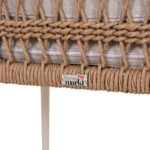 ΠΟΛΥΘΡΟΝΑ BOXER HM6556.02 ΑΛΟΥΜΙΝΙΟ & ΜΑΞΙΛΑΡΙΑ ΜΠΕΖ-TWIST WICKER 61x59x78,5Yεκ