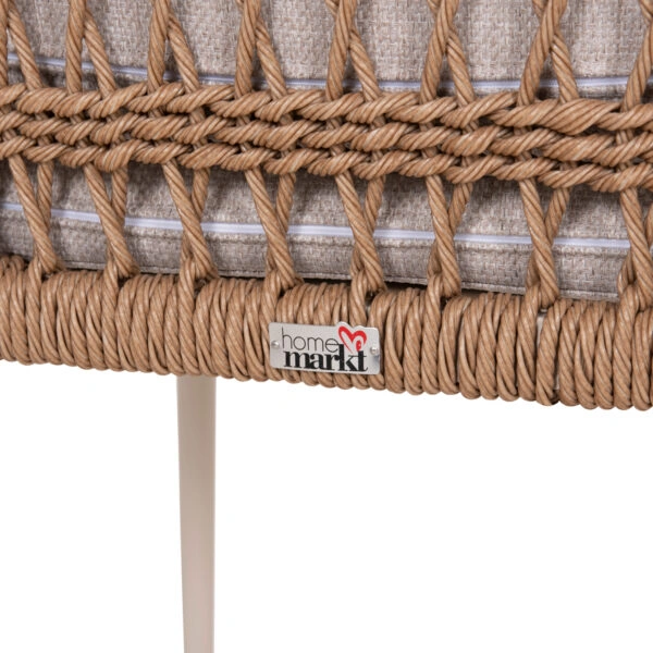 ΠΟΛΥΘΡΟΝΑ BOXER HM6556.02 ΑΛΟΥΜΙΝΙΟ & ΜΑΞΙΛΑΡΙΑ ΜΠΕΖ-TWIST WICKER 61x59x78,5Yεκ