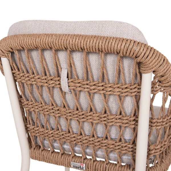 ΠΟΛΥΘΡΟΝΑ BOXER HM6556.02 ΑΛΟΥΜΙΝΙΟ & ΜΑΞΙΛΑΡΙΑ ΜΠΕΖ-TWIST WICKER 61x59x78,5Yεκ
