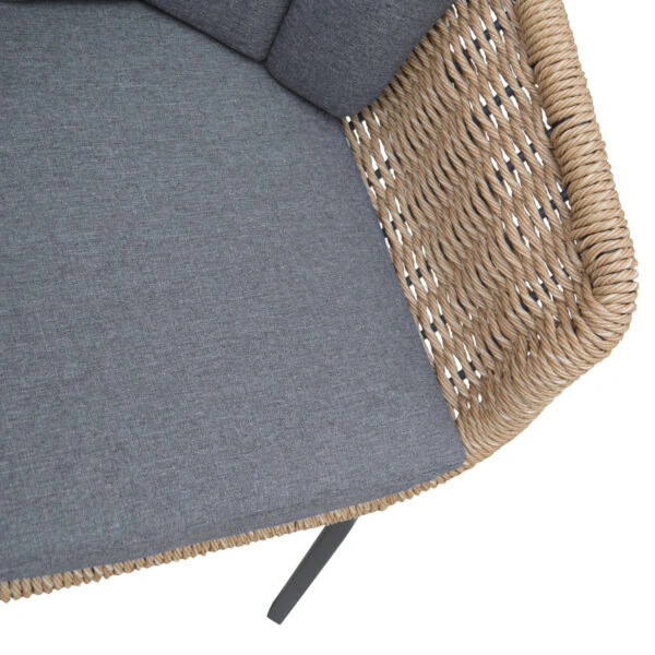 ΠΟΛΥΘΡΟΝΑ VICTUS HM6559.01 ΑΛΟΥΜΙΝΙΟ & ΜΑΞΙΛΑΡΙΑ ΓΚΡΙ-TWIST WICKER 59x68.5x75Yεκ