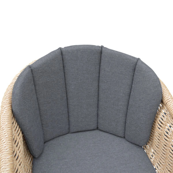 ΠΟΛΥΘΡΟΝΑ VICTUS HM6559.01 ΑΛΟΥΜΙΝΙΟ & ΜΑΞΙΛΑΡΙΑ ΓΚΡΙ-TWIST WICKER 59x68.5x75Yεκ