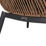 ΠΟΛΥΘΡΟΝΑ LOUNGE ΜΕ ΥΠΟΠΟΔΙΟ REMVAZZO HM6561.01 ΑΛΟΥΜΙΝΙΟ ΓΚΡΙ--WICKER 89x94x98Υεκ