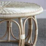 Rattan Τραπέζι Σαλονιού από Ρατάν σε Φυσική Απόχρωση (101.6x101.6x50.8)cm Σετ/2