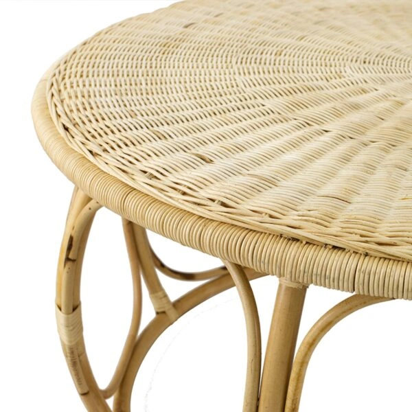 Rattan Τραπέζι Σαλονιού από Ρατάν σε Φυσική Απόχρωση (101.6x101.6x50.8)cm Σετ/2