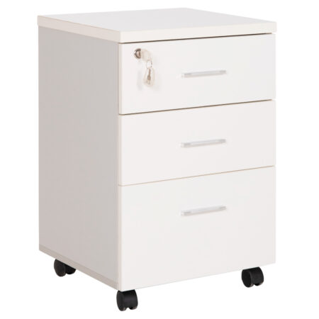 ΣΥΡΤΑΡΙΕΡΑ ΓΡΑΦΕΙΟΥ ΜΕ ΚΛΕΙΔΑΡΙΑ VANCE HM2159 ΛΕΥΚΗ ΜΕΛΑΜΙΝΗ-ΡΟΔΑΚΙΑ 39x40x60Υεκ.