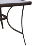 ΤΡΑΠΕΖΙ BRUNO 150X90Χ72Υεκ. ΚΑΦΕ ΜΕΤΑΛΛΙΚΟ ΜΕ ΓΥΑΛΙΝΗ ΕΠΙΦΑΝΕΙΑ HM5145.02