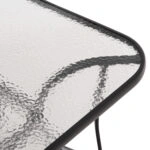 ΤΡΑΠΕΖΙ BRUNO 150X90Χ72Υεκ. ΜΕΤΑΛΛΙΚΟ ΜΑΥΡΟ ΜΕ ΓΥΑΛΙΝΗ ΕΠΙΦΑΝΕΙΑ HM5145.03