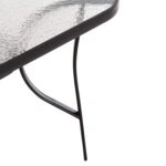ΤΡΑΠΕΖΙ BRUNO 150X90Χ72Υεκ. ΜΕΤΑΛΛΙΚΟ ΜΑΥΡΟ ΜΕ ΓΥΑΛΙΝΗ ΕΠΙΦΑΝΕΙΑ HM5145.03