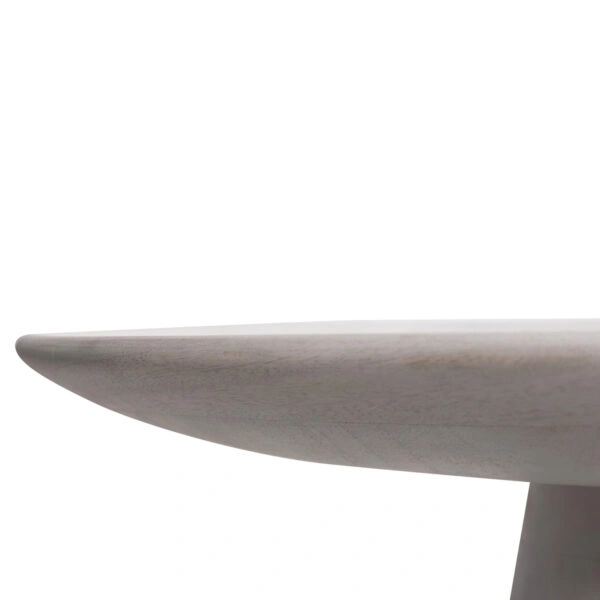 ΤΡΑΠΕΖΙ ΣΑΛΟΝΙΟΥ ΣΤΡΟΓΓΥΛΟ ROSS HM9709 ΜΑΣΙΦ ΞΥΛΟ MANGO-ΛΕΥΚΟ Φ60x45Υεκ.