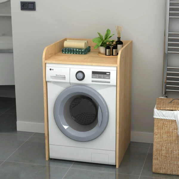 Έπιπλο πλυντηρίου Toren Megapap χρώμα φυσικό οξιάς 65x60x100εκ.