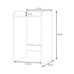 Έπιπλο πλυντηρίου Toren Megapap χρώμα φυσικό οξιάς 65x60x100εκ.