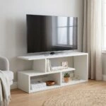 Έπιπλο τηλεόρασης Forever Megapap χρώμα λευκό 100x30x40cm.