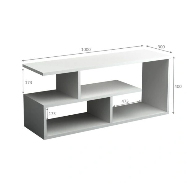 Έπιπλο τηλεόρασης Forever Megapap χρώμα λευκό 100x30x40cm.