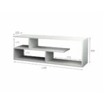 Έπιπλο τηλεόρασης Forever Megapap χρώμα λευκό 120x30x40cm.