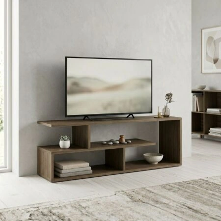 Έπιπλο τηλεόρασης Forever Megapap χρώμα καρυδί 120x30x40cm.