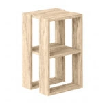 Κομοδίνο - Τραπεζάκι βοηθητικό Lonie Megapap χρώμα travertine 34x30x55εκ.