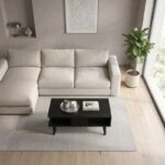 Τραπεζάκι σαλονιού Andros Megapap χρώμα sencron black 90x54x39,6εκ.