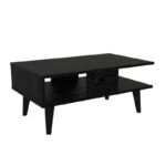 Τραπεζάκι σαλονιού Andros Megapap χρώμα sencron black 90x54x39,6εκ.