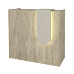 Γραφείο υποδοχής - reception Navita Megapap με LED χρώμα travertine - sandstone 113,6x42x111,8εκ.