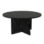 Τραπεζάκι σαλονιού Mara Megapap χρώμα sencron black Ø75x36,8εκ.