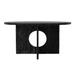 Τραπεζάκι σαλονιού Mara Megapap χρώμα sencron black Ø75x36,8εκ.