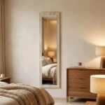 Καθρέπτης δαπέδου - τοίχου Lalu Μegapap χρώμα travertine 40x150εκ.
