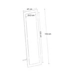 Καθρέπτης δαπέδου - τοίχου Lalu Μegapap χρώμα travertine 40x150εκ.