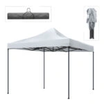 Κιόσκι - Gazebo Bari Megapap πτυσσόμενο μεταλλικός σκελετός - αδιάβροχο ύφασμα χρώμα λευκό 3x3x3,10m.
