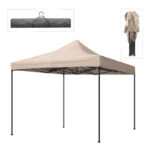 Κιόσκι - Gazebo Bari Megapap πτυσσόμενο μεταλλικός σκελετός - αδιάβροχο ύφασμα χρώμα της άμμου 3x3x3,10m.