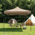 Κιόσκι - Gazebo Bari Megapap πτυσσόμενο μεταλλικός σκελετός - αδιάβροχο ύφασμα χρώμα της άμμου 3x3x3,10m.