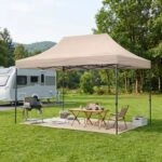 Κιόσκι - Gazebo Bari Megapap πτυσσόμενο μεταλλικός σκελετός - αδιάβροχο ύφασμα χρώμα της άμμου 3x4,5x3,20m.