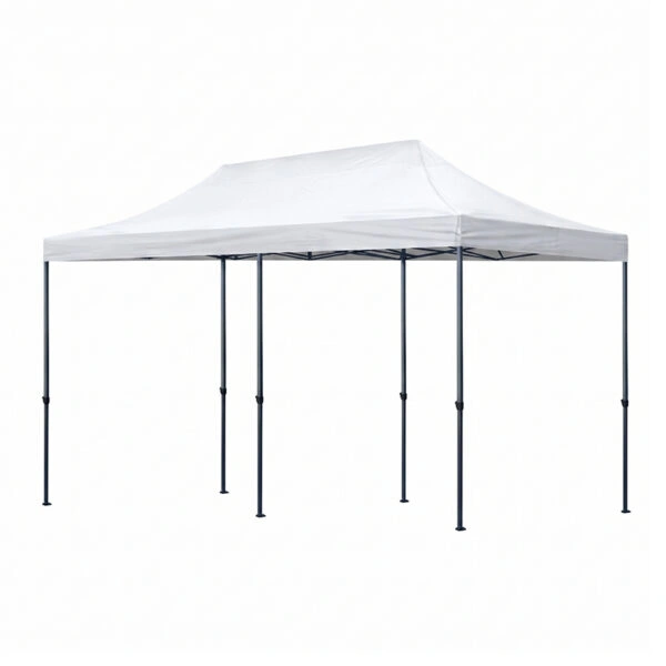Κιόσκι - Gazebo Bari Megapap πτυσσόμενο μεταλλικός σκελετός - αδιάβροχο ύφασμα χρώμα λευκό 3x6x3,27m.