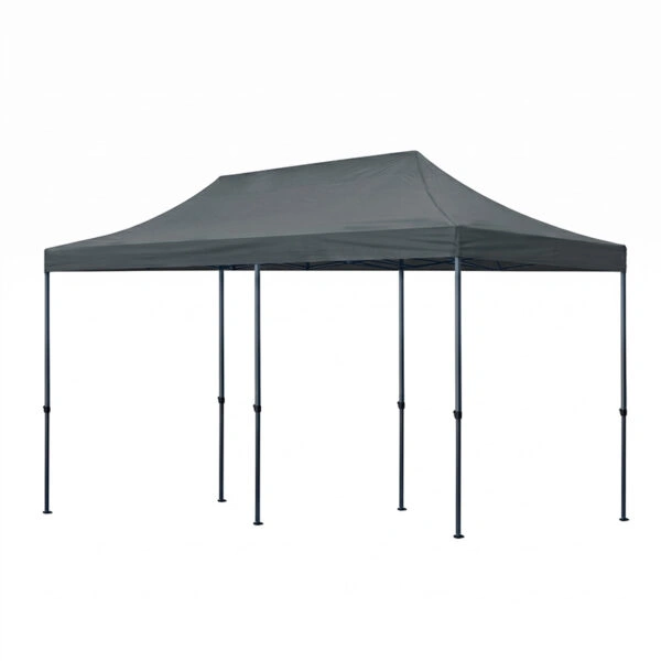 Κιόσκι - Gazebo Bari Megapap πτυσσόμενο μεταλλικός σκελετός - αδιάβροχο ύφασμα χρώμα γκρι 3x6x3,27m.
