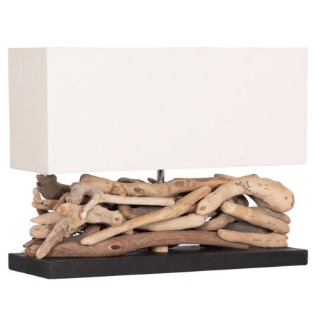 ΕΠΙΤΡΑΠΕΖΙΟ ΟΡΘΟΓΩΝΙΟ ΦΩΤΙΣΤΙΚΟ TWIGGY HM4432 DRIFTWOOD & ΛΕΥΚΟ ΚΑΠΕΛΟ 50×16,5×38Υεκ.
