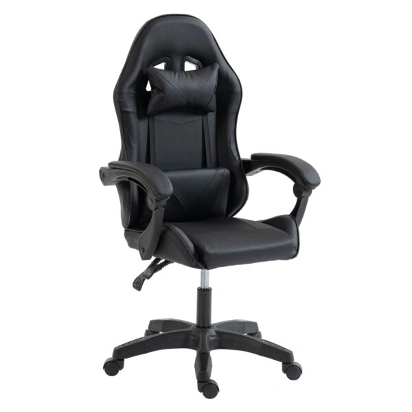 ΚΑΡΕΚΛΑ GAMING STRATUS HM1231.01 ΜΑΥΡΟ PVC--ΜΕ ΜΑΞIΛΑΡΑΚΙΑ ΜΕΣΗΣ/ΚΕΦΑΛΗΣ 62x62x119Υεκ