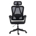 ΚΑΡΕΚΛΑ ΓΡΑΦΕΙΟΥ FRANTIC HM1224.01 ΜΑΥΡO MESH & ΠΟΛΥΠΡΟΠΥΛΕΝΙΟ 60x60x134Υεκ