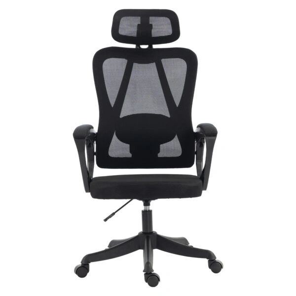 ΚΑΡΕΚΛΑ ΓΡΑΦΕΙΟΥ FRANTIC HM1224.01 ΜΑΥΡO MESH & ΠΟΛΥΠΡΟΠΥΛΕΝΙΟ 60x60x134Υεκ