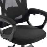 ΚΑΡΕΚΛΑ ΓΡΑΦΕΙΟΥ FRANTIC HM1224.01 ΜΑΥΡO MESH & ΠΟΛΥΠΡΟΠΥΛΕΝΙΟ 60x60x134Υεκ