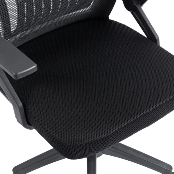 ΚΑΡΕΚΛΑ ΓΡΑΦΕΙΟΥ ZENITH HM1225.01 PP & MESH ΥΦΑΣΜΑ--ΜΑΥΡΟ 60x60x92-100Υεκ