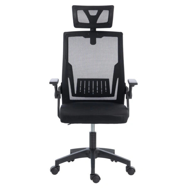 ΚΑΡΕΚΛΑ ΓΡΑΦΕΙΟΥ MATRON HM1226.01 ΜΑΥΡO PP & MESH ΥΦΑΣΜΑ 47x47x128Υεκ