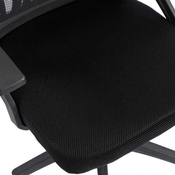 ΚΑΡΕΚΛΑ ΓΡΑΦΕΙΟΥ MATRON HM1226.01 ΜΑΥΡO PP & MESH ΥΦΑΣΜΑ 47x47x128Υεκ