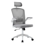ΚΑΡΕΚΛΑ ΓΡΑΦΕΙΟΥ FLOATER HM1230.02 ΛΕΥΚΟ PP--ΑΝΟΙΧΤΟ ΓΚΡΙ MESH 62x62x106-116Υεκ