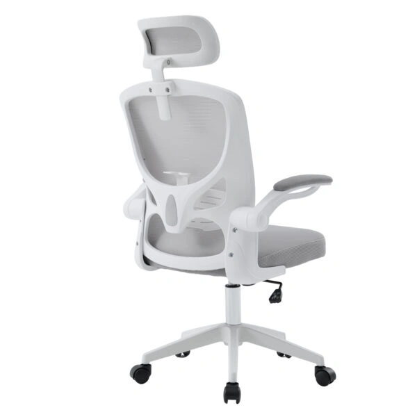ΚΑΡΕΚΛΑ ΓΡΑΦΕΙΟΥ FLOATER HM1230.02 ΛΕΥΚΟ PP--ΑΝΟΙΧΤΟ ΓΚΡΙ MESH 62x62x106-116Υεκ