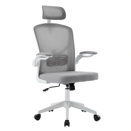 ΚΑΡΕΚΛΑ ΓΡΑΦΕΙΟΥ FLOATER HM1230.02 ΛΕΥΚΟ PP--ΑΝΟΙΧΤΟ ΓΚΡΙ MESH 62x62x106-116Υεκ