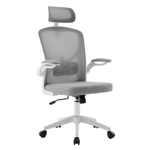 ΚΑΡΕΚΛΑ ΓΡΑΦΕΙΟΥ FLOATER HM1230.02 ΛΕΥΚΟ PP--ΑΝΟΙΧΤΟ ΓΚΡΙ MESH 62x62x106-116Υεκ