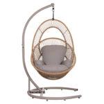 ΚΡΕΜΑΣΤΗ ΦΩΛΙΑ RULER HM6083.02 ΚΑΠΟΥΤΣΙΝΟ ΜΕΤΑΛ.- P.E.RATTAN-ΜΑΞΙΛΑΡΙ 120x110x190Υ