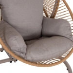 ΚΡΕΜΑΣΤΗ ΦΩΛΙΑ RULER HM6083.02 ΚΑΠΟΥΤΣΙΝΟ ΜΕΤΑΛ.- P.E.RATTAN-ΜΑΞΙΛΑΡΙ 120x110x190Υ