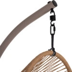 ΚΡΕΜΑΣΤΗ ΦΩΛΙΑ RULER HM6083.02 ΚΑΠΟΥΤΣΙΝΟ ΜΕΤΑΛ.- P.E.RATTAN-ΜΑΞΙΛΑΡΙ 120x110x190Υ