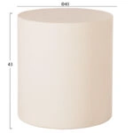 ΤΡΑΠΕΖΙ ΜΕΣΗΣ ΣΤΡΟΓΓΥΛΟ KYOKO HM6592.02 ΜΠΕΖ FIBER CEMENT Φ40x43Υεκ.