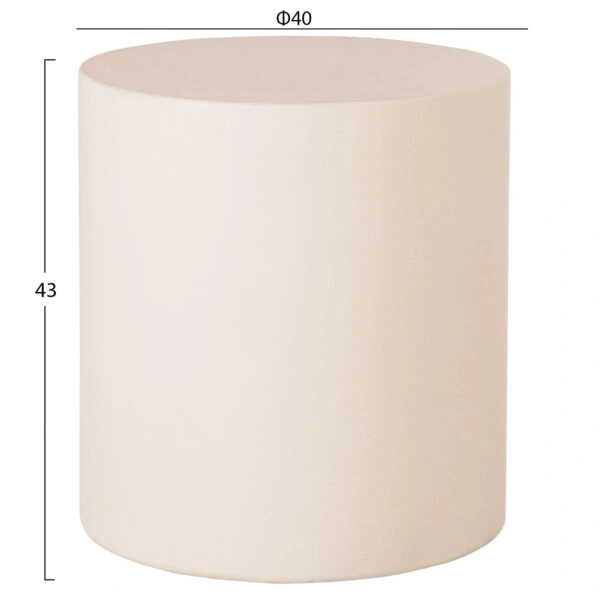 ΤΡΑΠΕΖΙ ΜΕΣΗΣ ΣΤΡΟΓΓΥΛΟ KYOKO HM6592.02 ΜΠΕΖ FIBER CEMENT Φ40x43Υεκ.